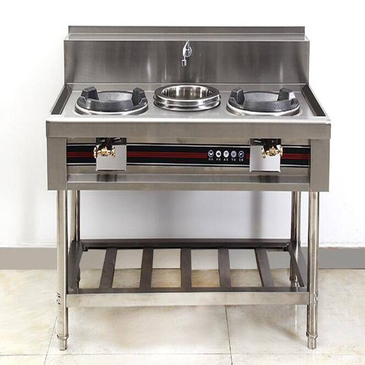 三只蚂蚁 猛火灶商用不锈钢灶台a01 不锈钢 一级 三眼 台式 5kw_三只