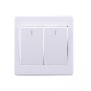 鸿雁 双控开关 双控双开 10a 86mm*86mm _鸿雁