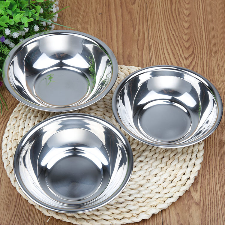 豪特加厚不锈钢马斗码斗盘配菜盆拌料盆调料盆20cm_豪特