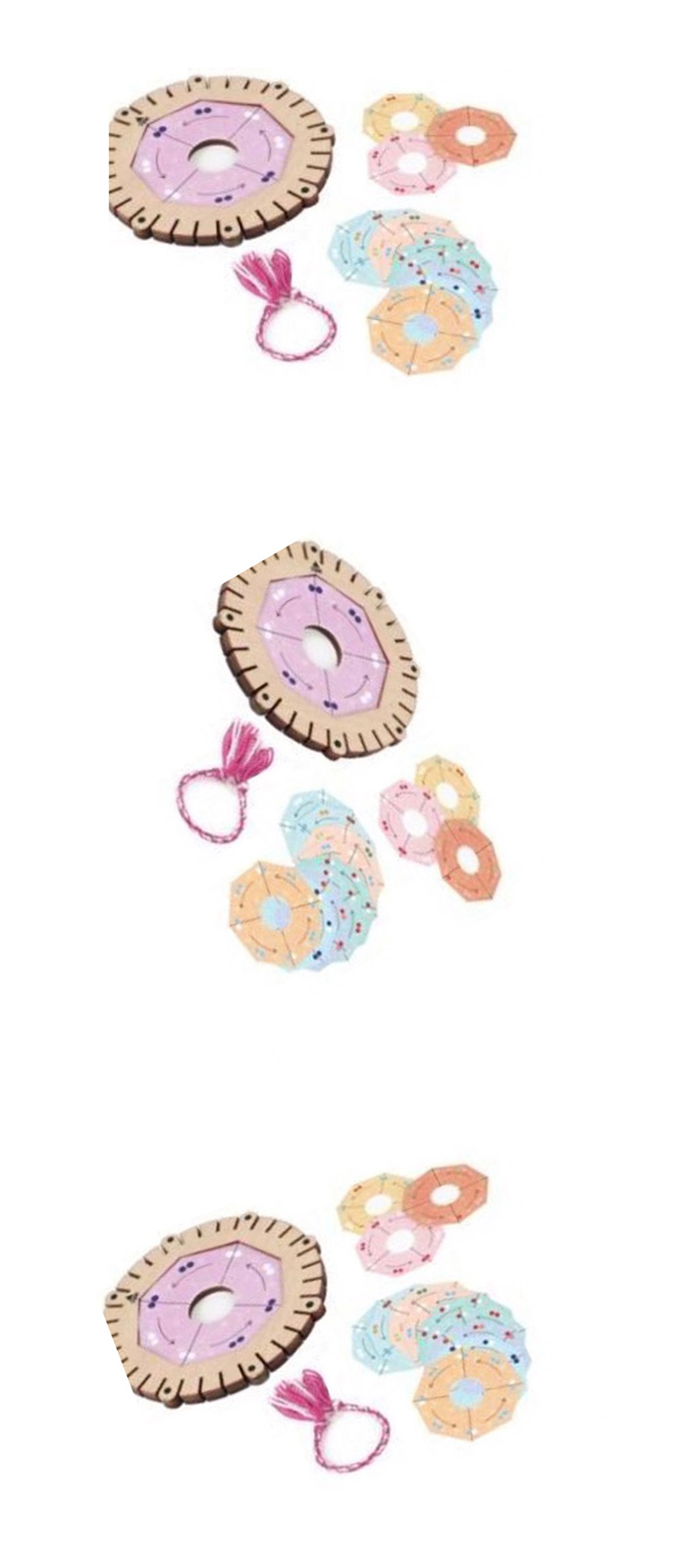 驰诺 十二星座编织器 cn-wj62 木质圆型编织器尺寸12*8cm_驰诺