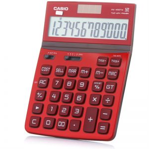 卡西欧 魅雅商务办公计算器 dw-200tw-rd 大号 12位 浓情红 _卡西欧