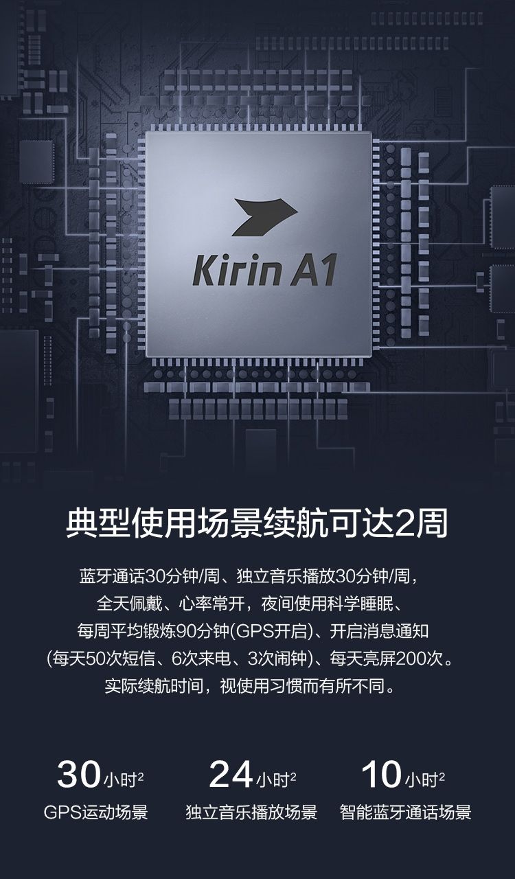 华为 智能手表 ltn-b19 watch gt2 46mm 圆形 两周续航 心脏健康监测