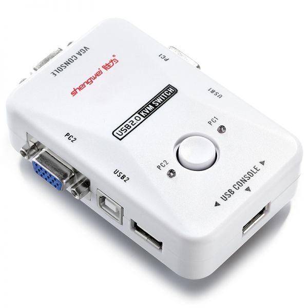 胜为kvm切换器 ks-302a 二进一出 3个usb接口 白色_胜为