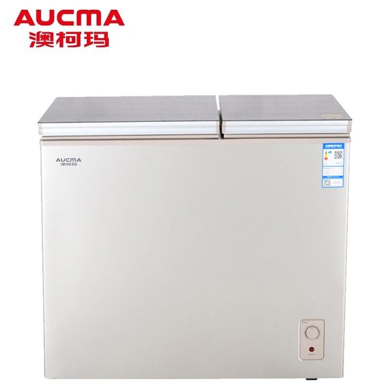 澳柯玛冷柜bcd212chg顶开式212l定频直冷机械控温一级金色