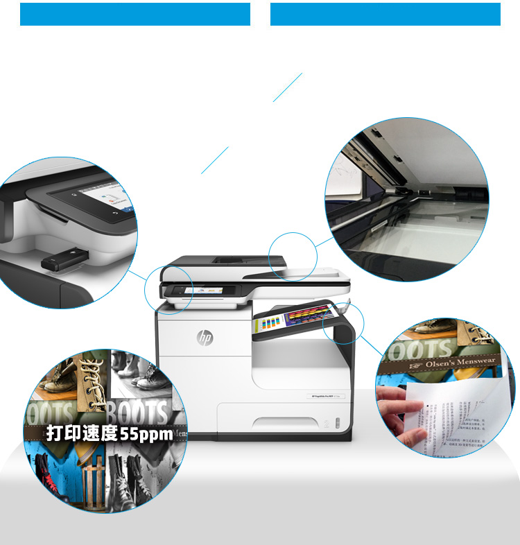 幅面a4单位台类型喷墨打印机型号pagewide pro 477dw品牌惠普商品编号