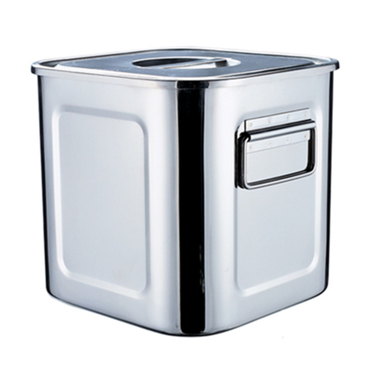 金伟利 桶 2053 食品级304不锈钢 大米桶 双耳 240*240*240mm 银色_金