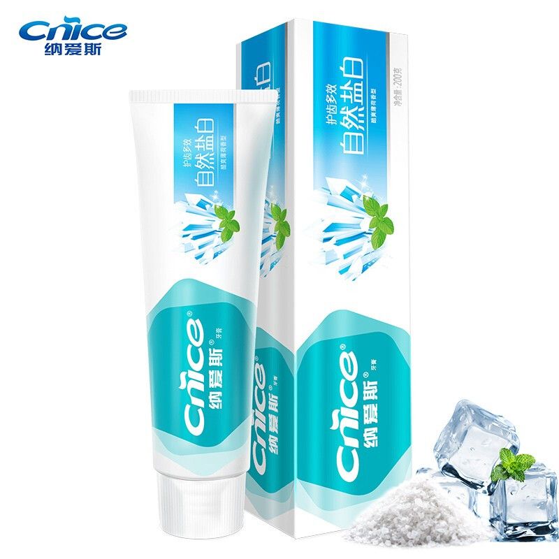 纳爱斯 牙膏 200g/支 自然盐白_纳爱斯