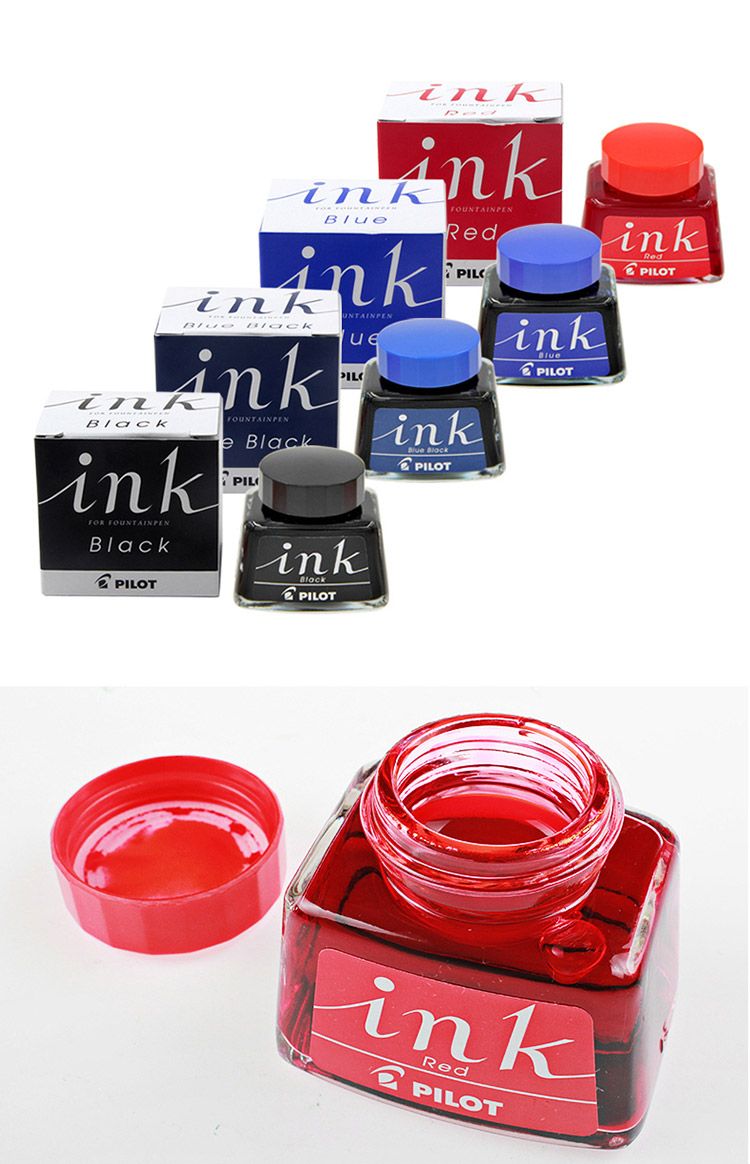 百乐 钢笔墨水 ink-30-l 30ml 非碳素墨水 染料型 蓝色_百乐