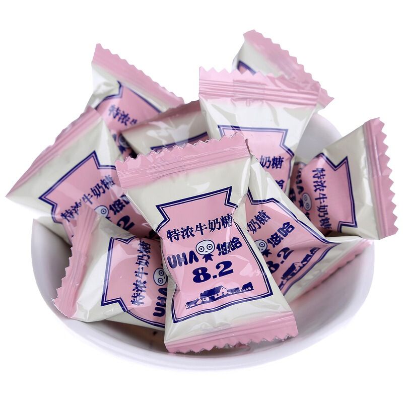 悠哈特浓牛奶糖原味120g袋保质期1年
