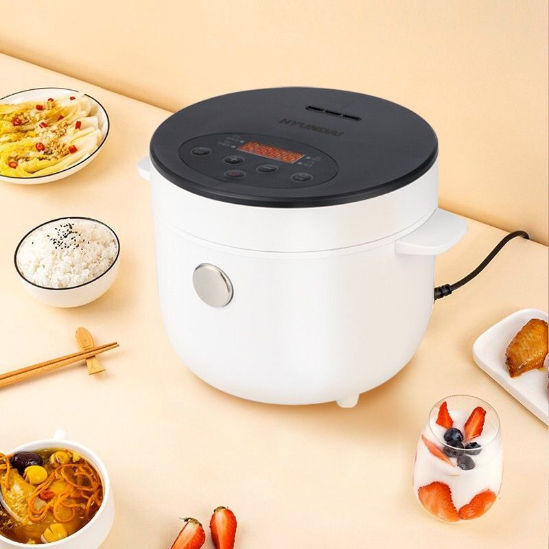 韩国现代 lc-fb5201 智能电饭煲 铝合金内胆 2l 400w 白色_韩国现代